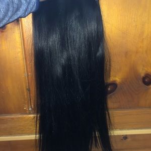 18” Black Clip In Pony Extension
